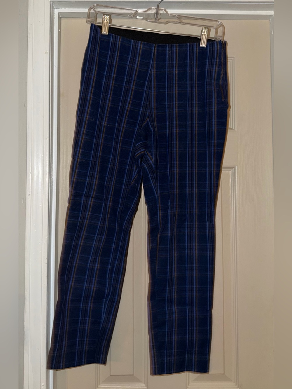 a new day womens Dark Blue Plaid Dress Pants